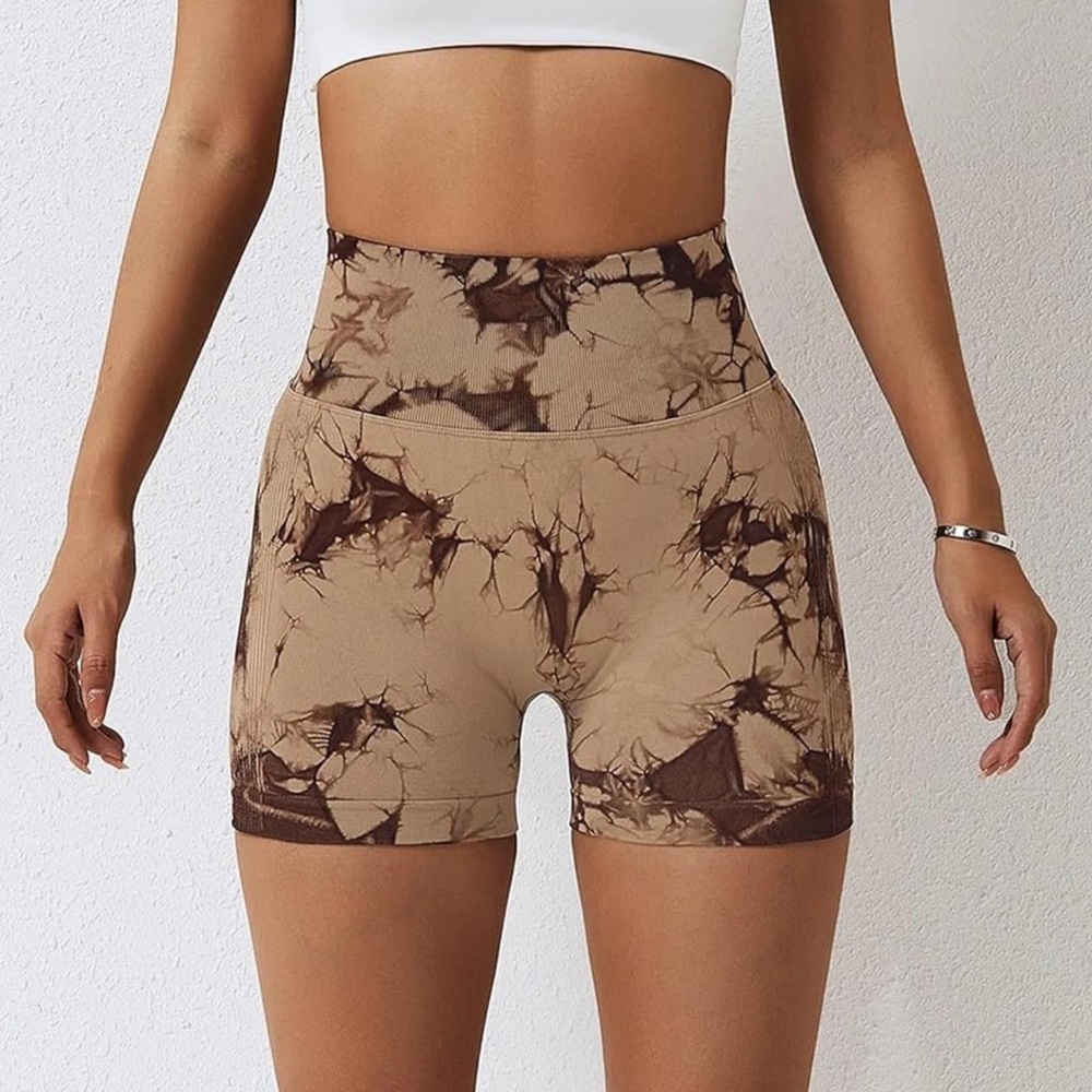 Tie-Dye High-Waisted Shape Shorts